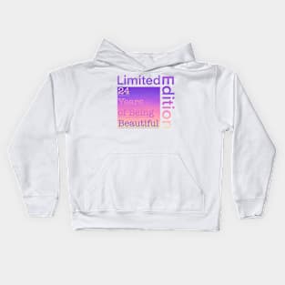 24 Year Old Gift Gradient Limited Edition 24th Retro Birthday Kids Hoodie